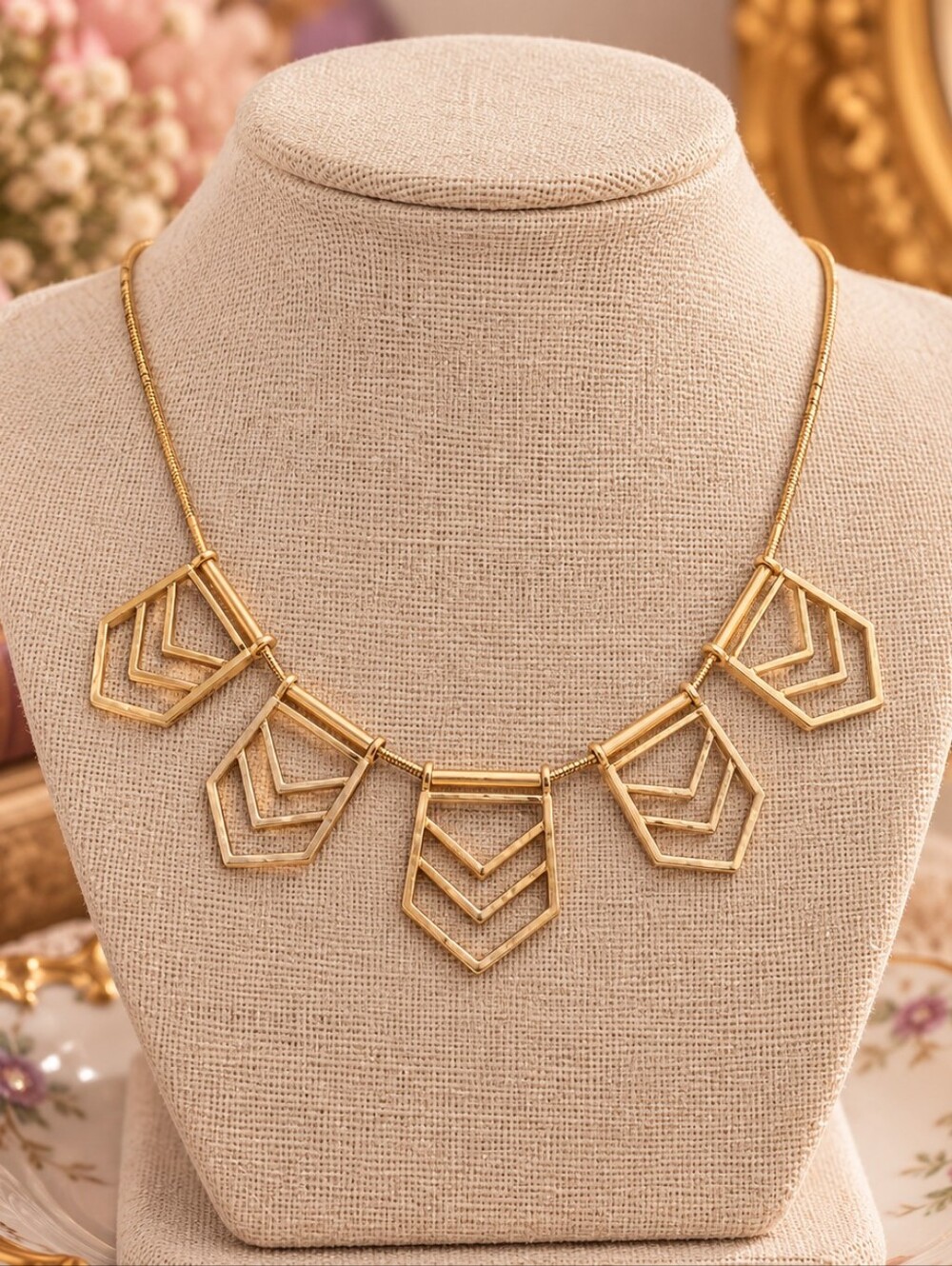 Plunder Gold Geometric Necklace
